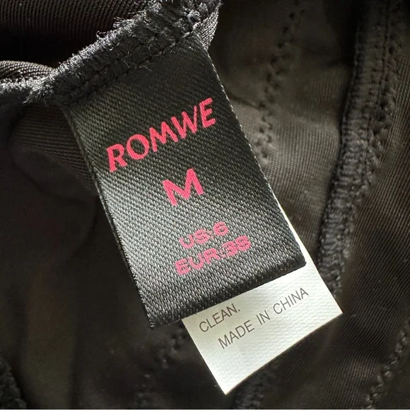 ROMWE Goth Gothic Palace Style Cross Lace Trim Velvet Off Shoulder Top Sz. M - Picture 11 of 13